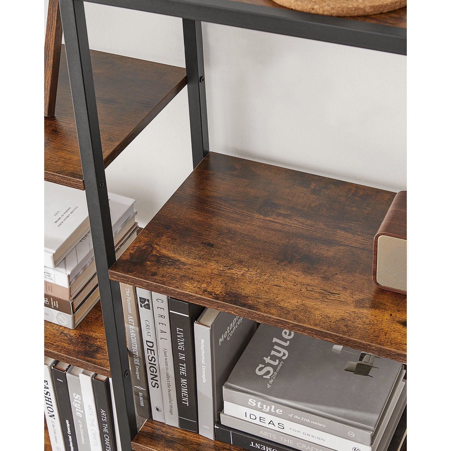 Boekenkast - Decoratieve kast - Opslagkast - Vintage Bruin / Zwart