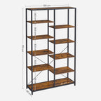 Boekenkast - Decoratieve kast - Opslagkast - Vintage Bruin / Zwart