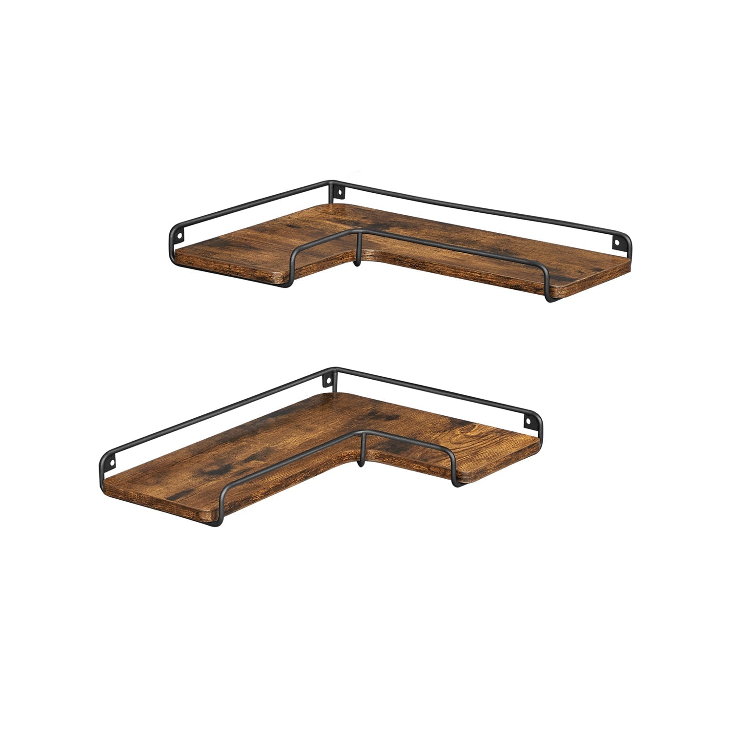 Hoekplank – L-vormig – industrieel design – zwart