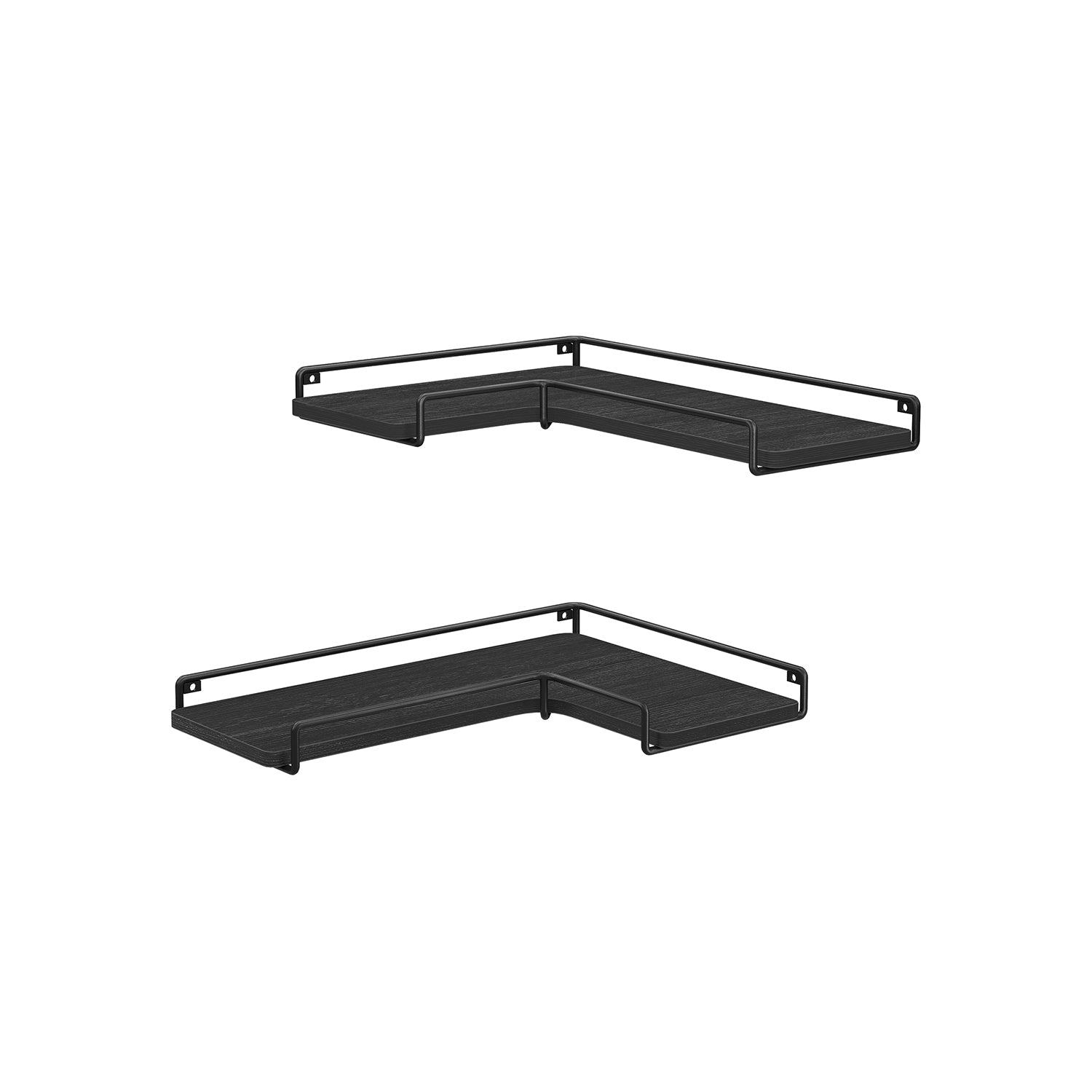 Hoekplank – L-vormig – industrieel design – zwart