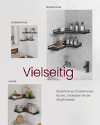 Hoekplank – L-vormig – industrieel design – zwart