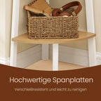 Boekenkast met 5 lagen – Industrieel design, naturel eiken en mat wit