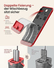 Dweilset met Emmer - 4 Microvezelhoezen - Gescheiden Waterkamers - Grijs-Rood