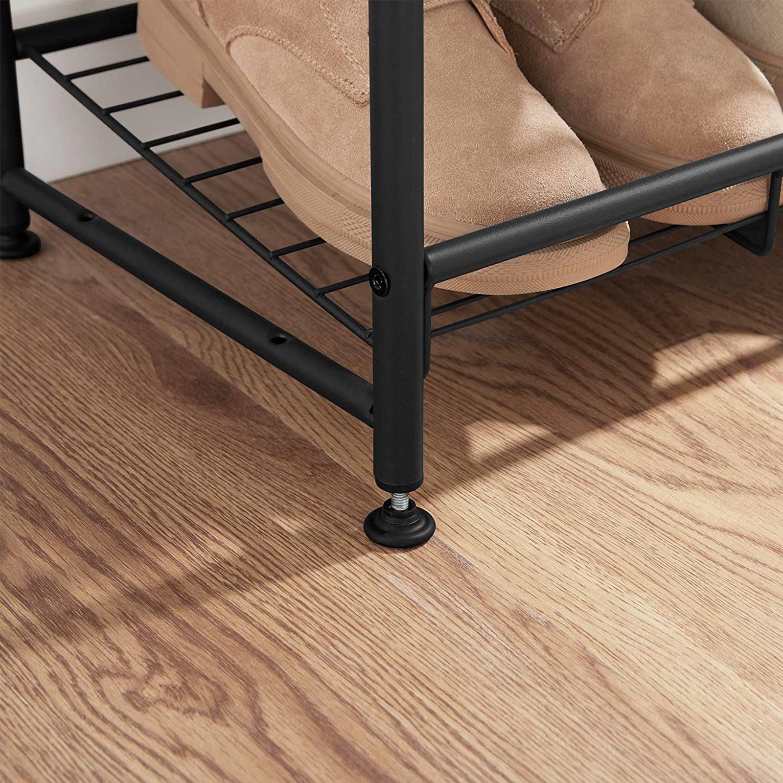 Schoenenrek – 3-laags opbergruimte – Staal – Zwart