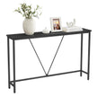 Consoletafel - 120 cm Breed - Smal - Industrieel Design - Zwart