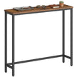 Consoletafel - 20 x 80 x 81,2 cm - blad uit één stuk - vintage bruin - maximale belasting 25 kg
