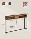 Salontafel vierkant – Met 2× stopcontacten – 2× USB – Verstevigd staal