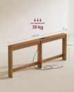 Smalle Sidetable – Met Stopcontacten – 200 x 15 cm – Achter de Bank – Honingbruin