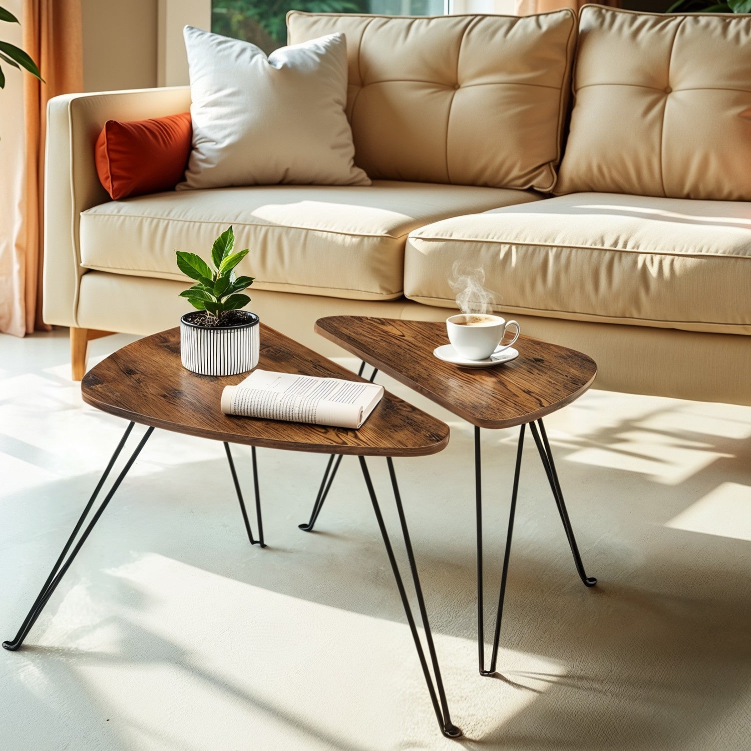 Bijzettafels – Set van 2 – Voor Woonkamer – Eetkamer – Slaapkamer
