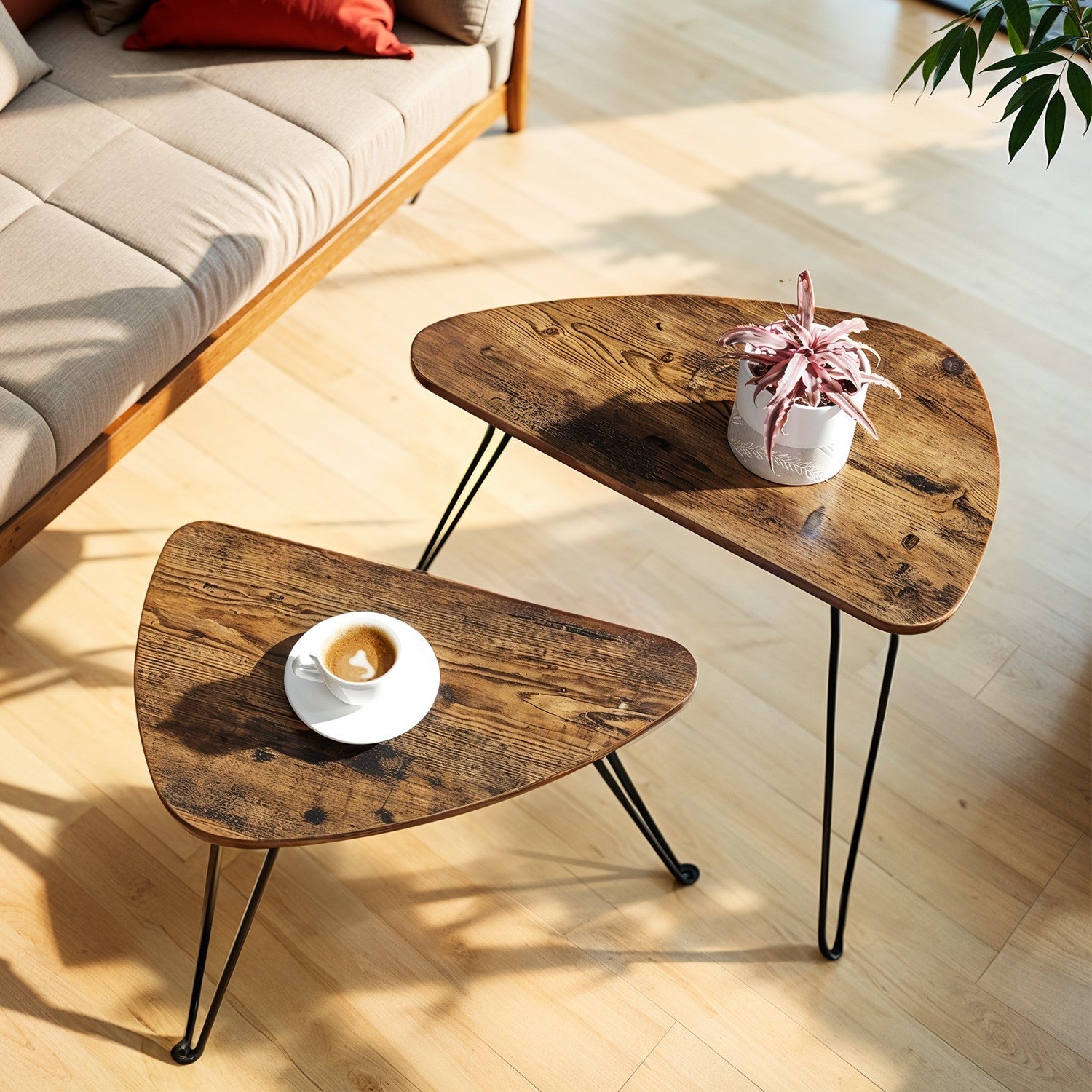 Bijzettafels – Set van 2 – Voor Woonkamer – Eetkamer – Slaapkamer