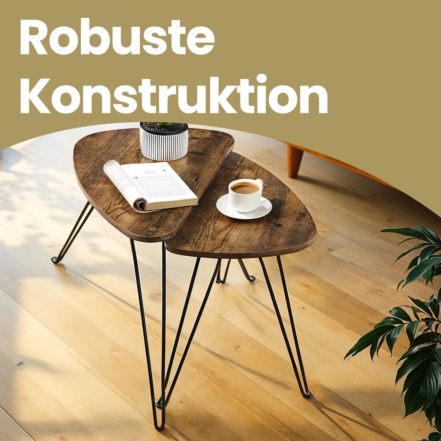 Bijzettafels – Set van 2 – Voor Woonkamer – Eetkamer – Slaapkamer
