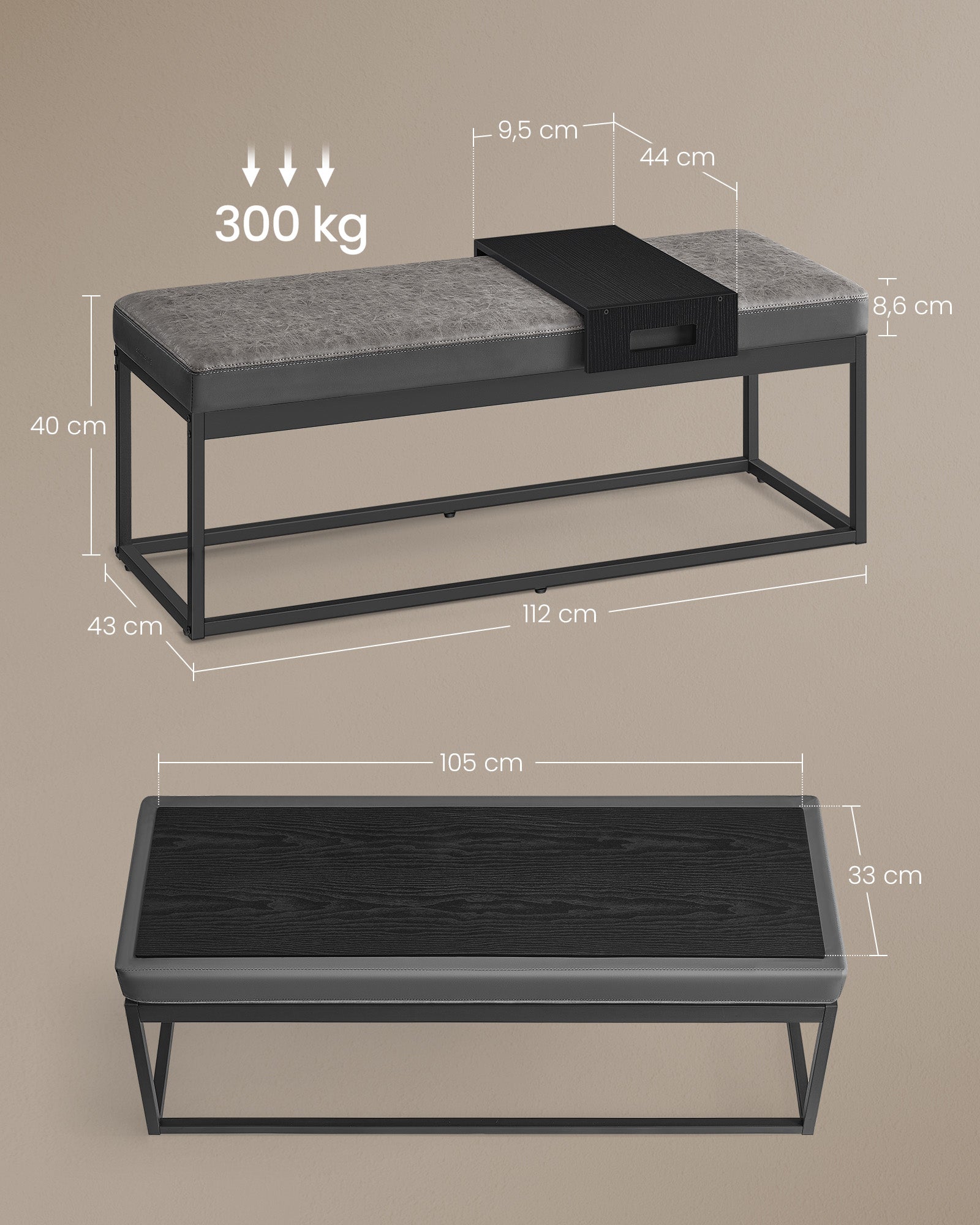 HOME Bankje met Opbergruimte – Kunstleer – Tijdloos Design