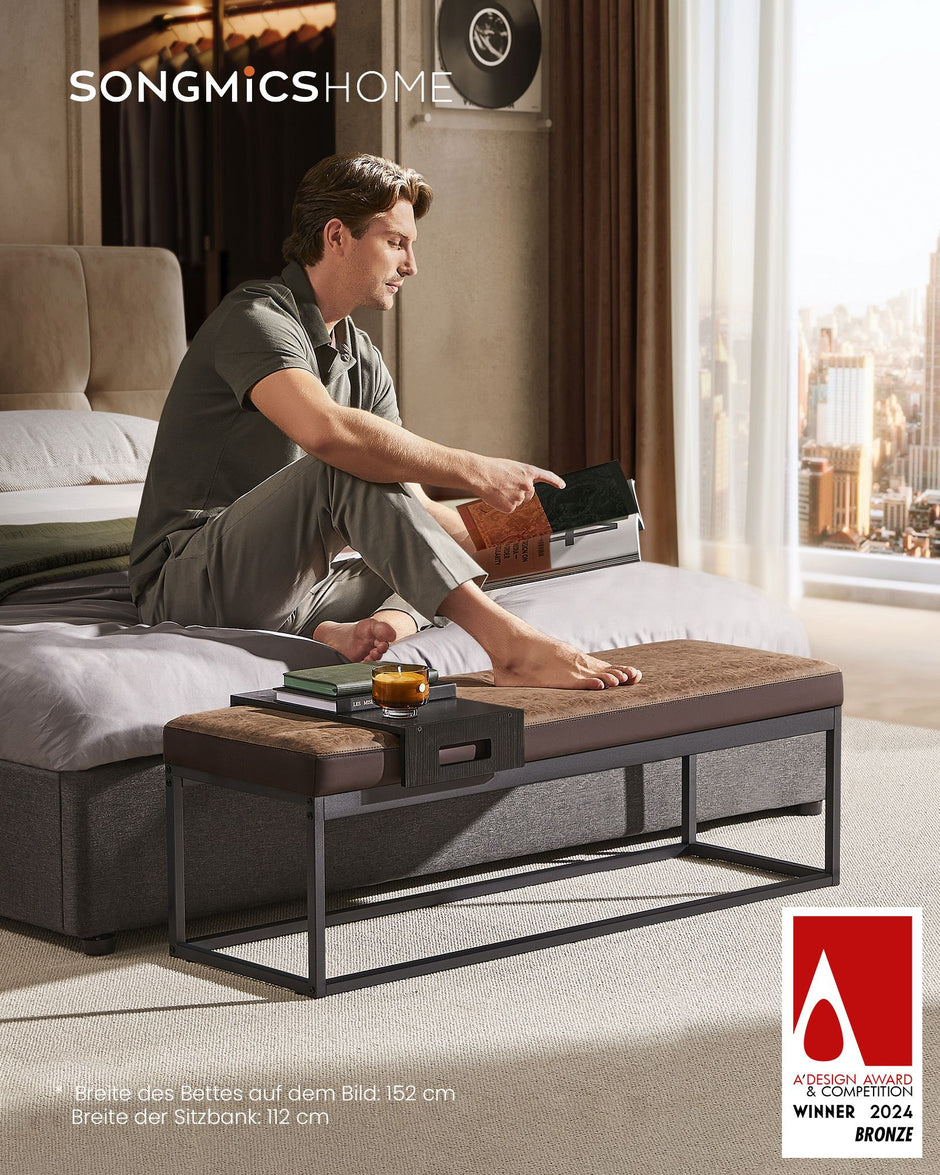 Bankje met Opbergruimte – Tijdloos Design – Walnoot Bruin