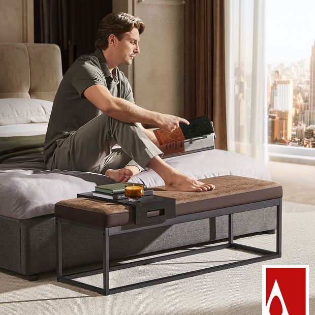 Bankje met Opbergruimte – Tijdloos Design – Walnoot Bruin