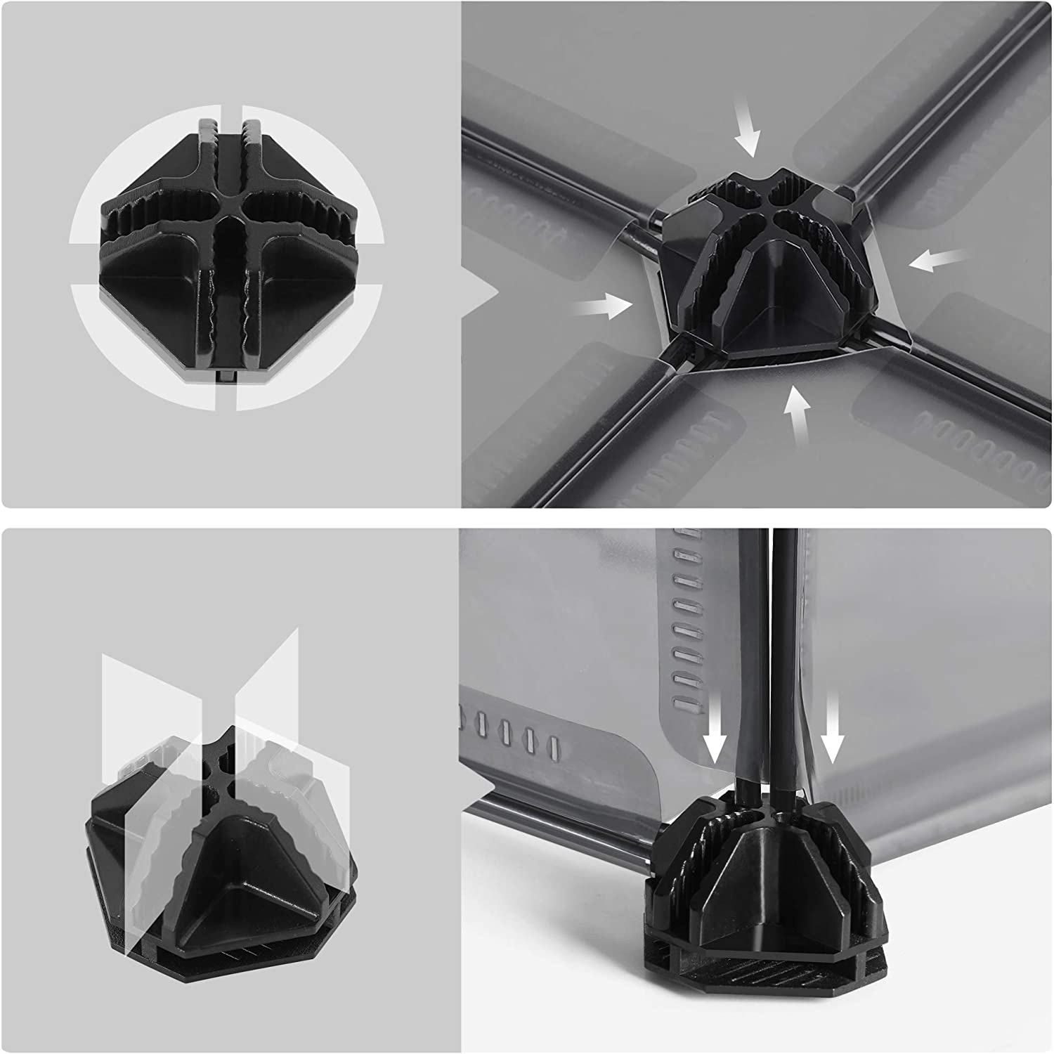 Dierenhuis – Modulaire kooi met balkon – Grijs