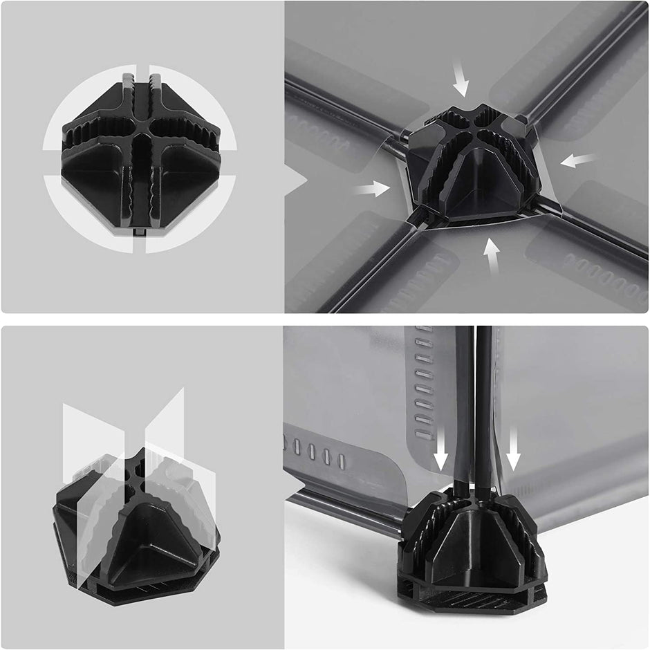 Dierenhuis – Modulaire kooi met balkon – Grijs