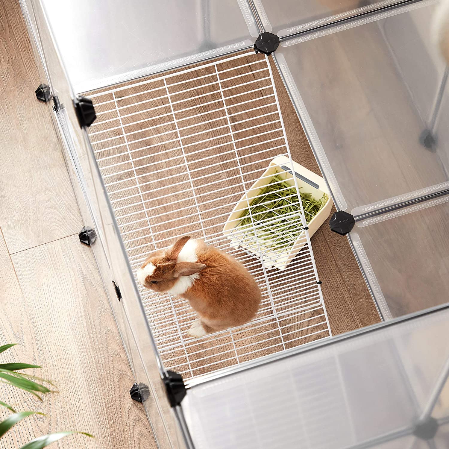 Dierenkooi - Buitenbehuizing voor hamster, cavia, konijn - Transparant