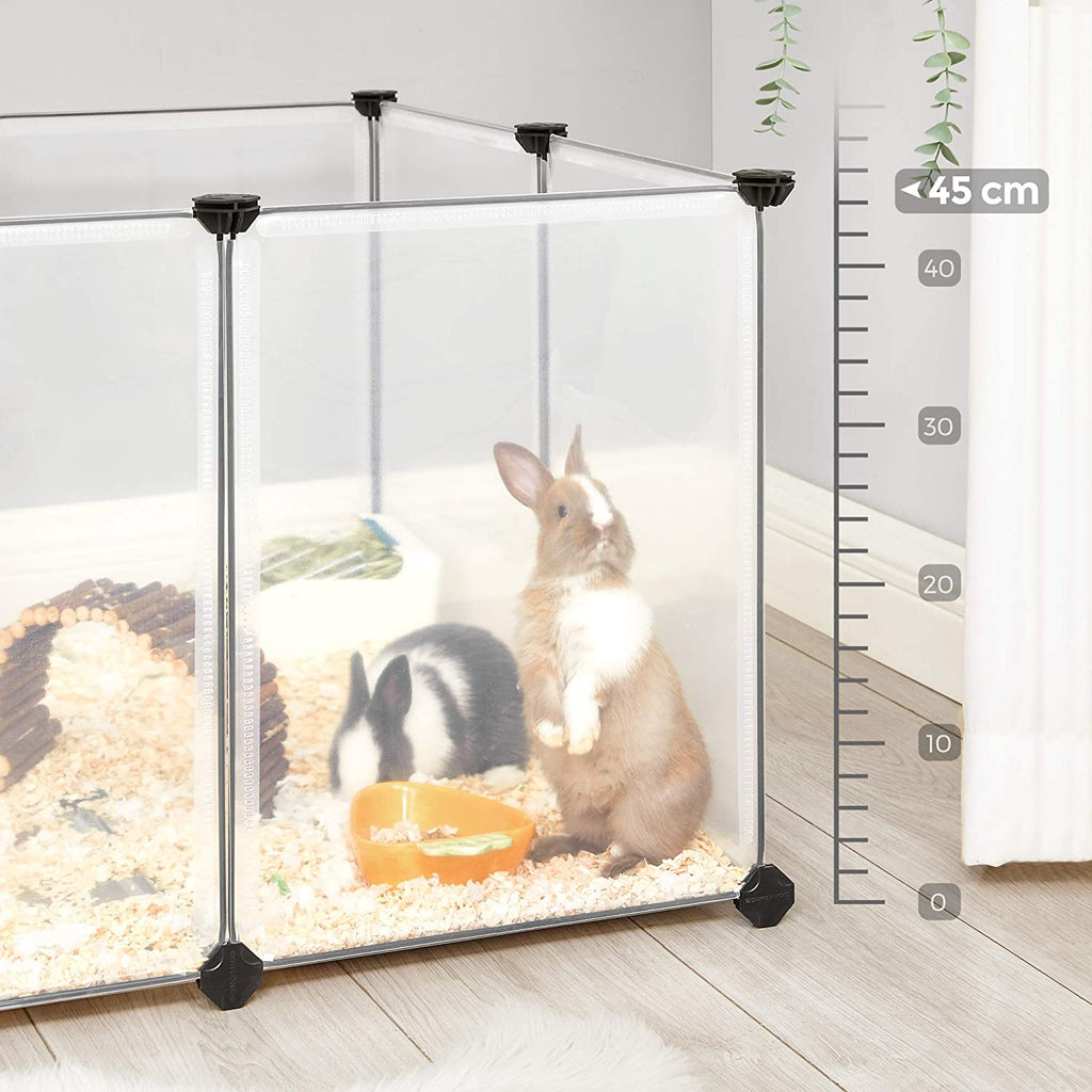 Dierenkooi - Buitenbehuizing voor hamster, cavia, konijn - Transparant