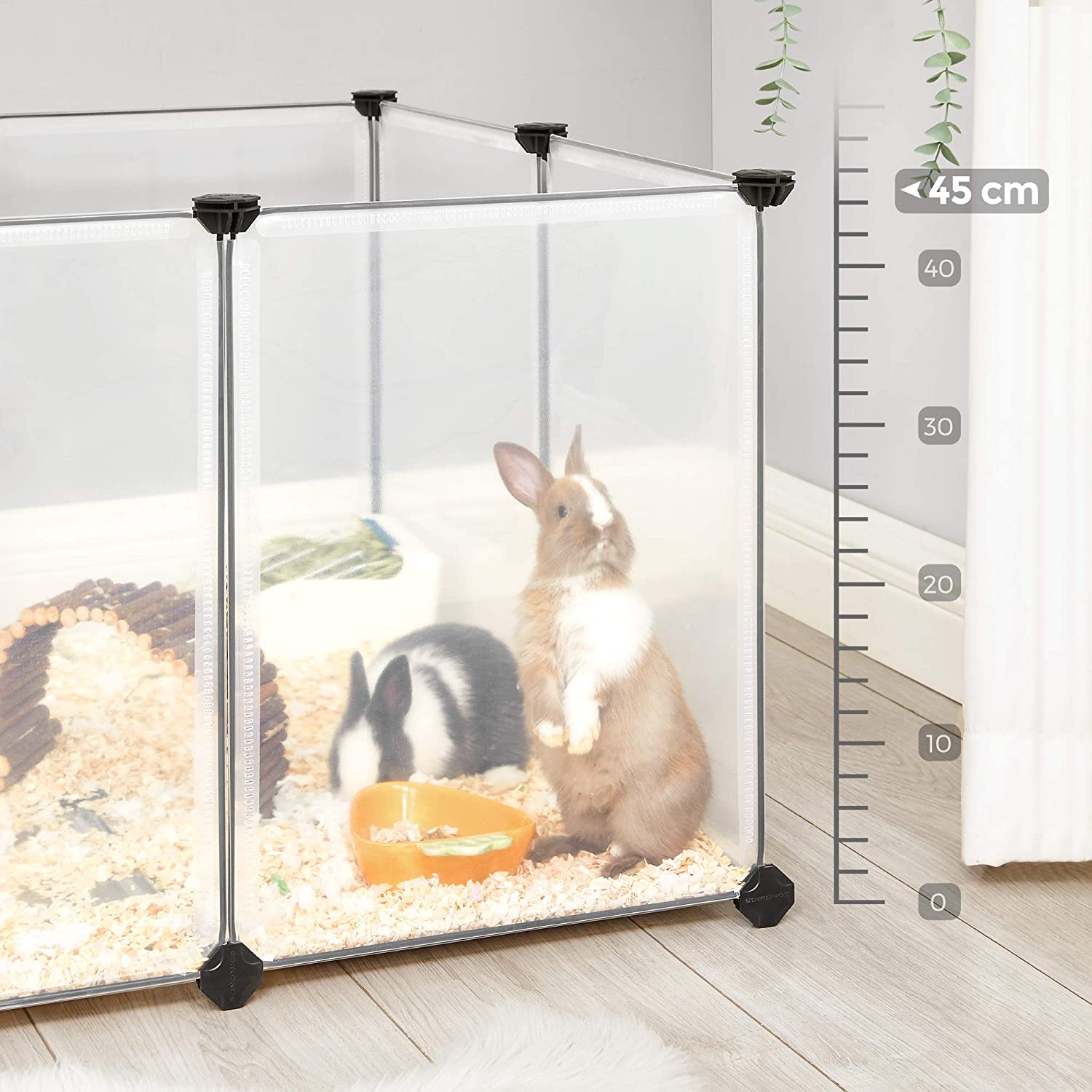 Dierenkooi - Buitenbehuizing voor hamster, cavia, konijn - Transparant