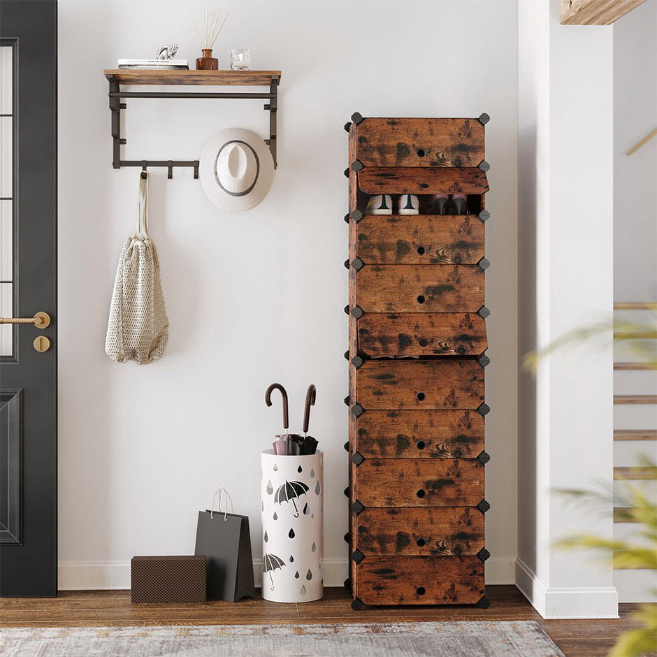 Schoenenrek – 10 compartimenten – Voor 20-30 paar schoenen