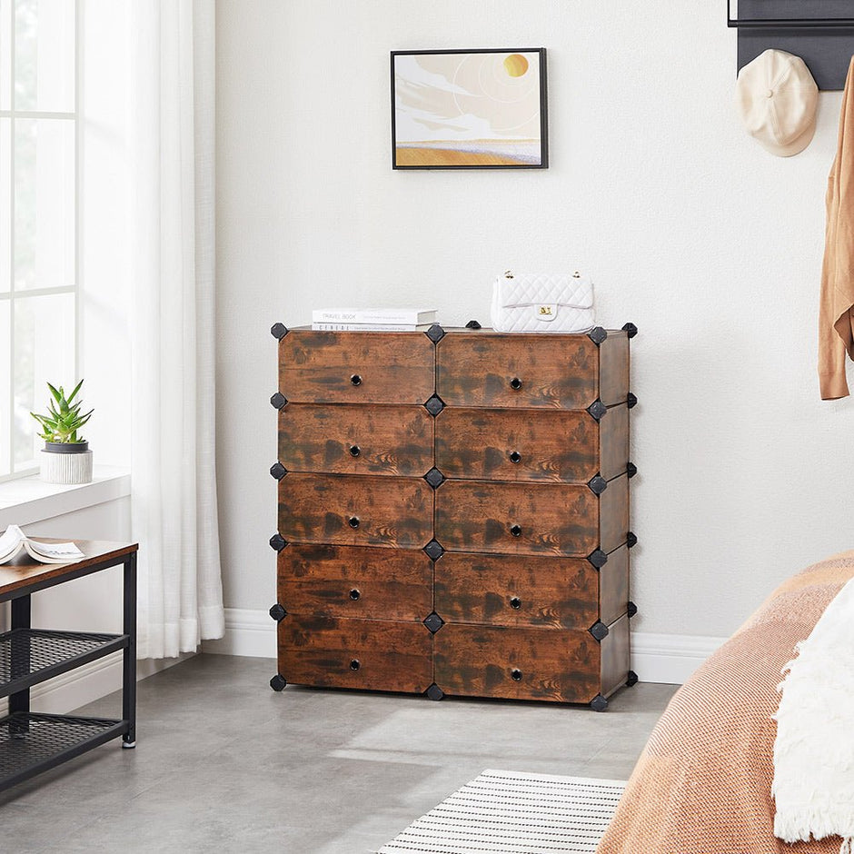 Schoenenrek – 10 compartimenten – Voor 20-30 paar schoenen