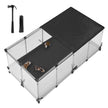 Konijnenren – Transparante Panelen – Met Dak en Waterdichte Bodem – 120 x 60 x 40 cm – Wolkwit