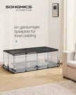 Konijnenren – Transparante Panelen – Met Dak en Waterdichte Bodem – 120 x 60 x 40 cm – Wolkwit