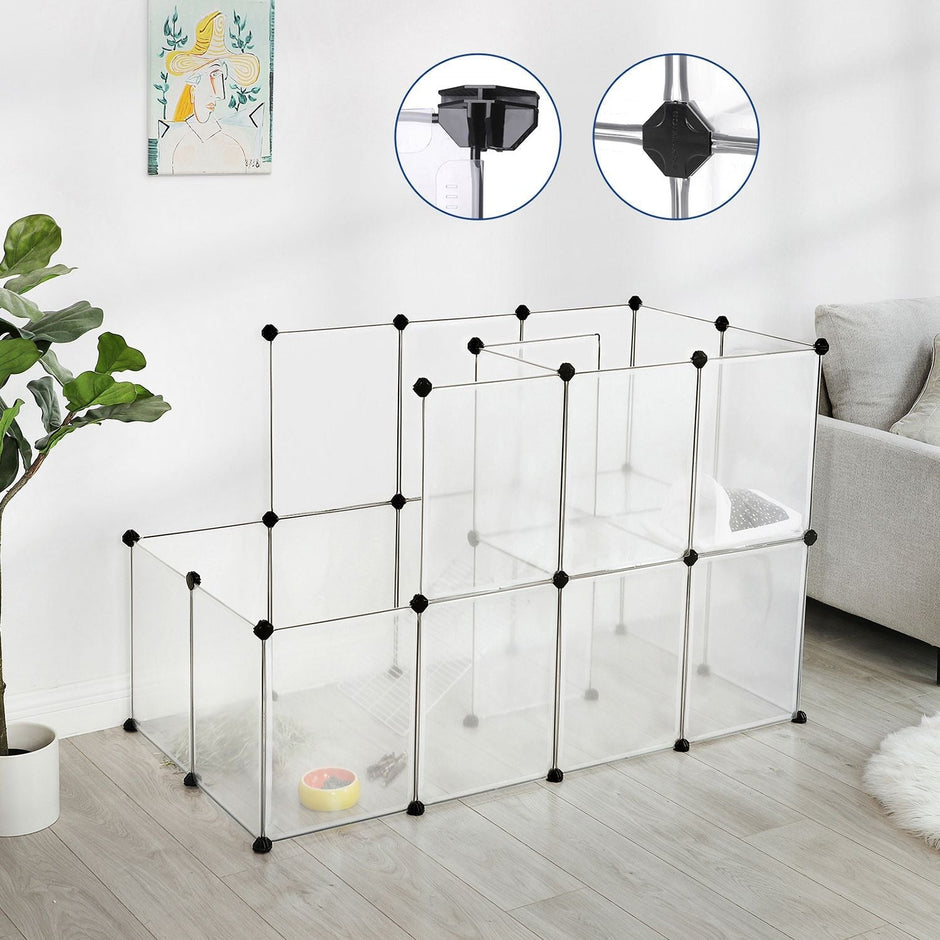 Dierenkooi – Modulaire loopkast voor knaagdieren – Transparant