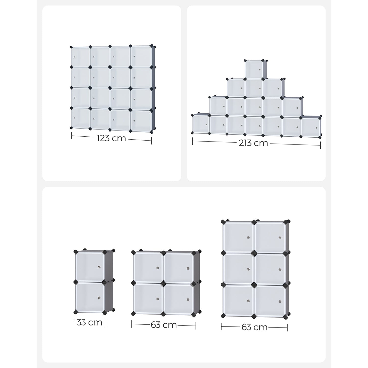 Kubuskast – Modulaire opbergoplossing – Grijs