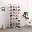 Schoenenrek – 32 vakken – Transparant design – Semi-transparant wit