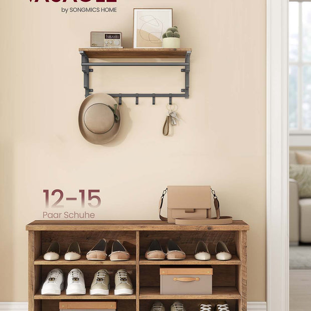 Schoenenkast – Honingbruin – 29,5 x 100 x 50 cm – Tot max. 136 kg belastbaar