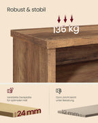 Schoenenbank – Opbergruimte en Verstelbare Planken – Hout – Hal of Entree