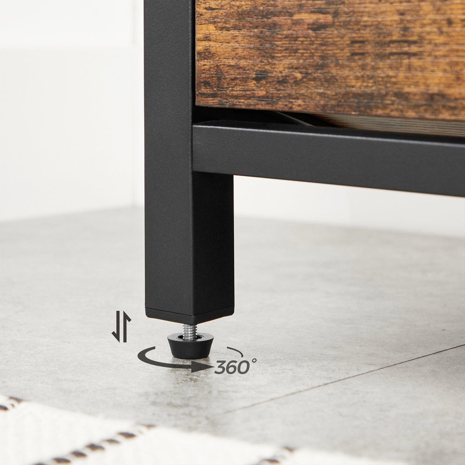 Schoenenbank – Gevoerd en stabiel – Vintage bruin/zwart