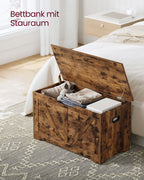 Bank – met opbergruimte – schuurstijl – vintage bruin