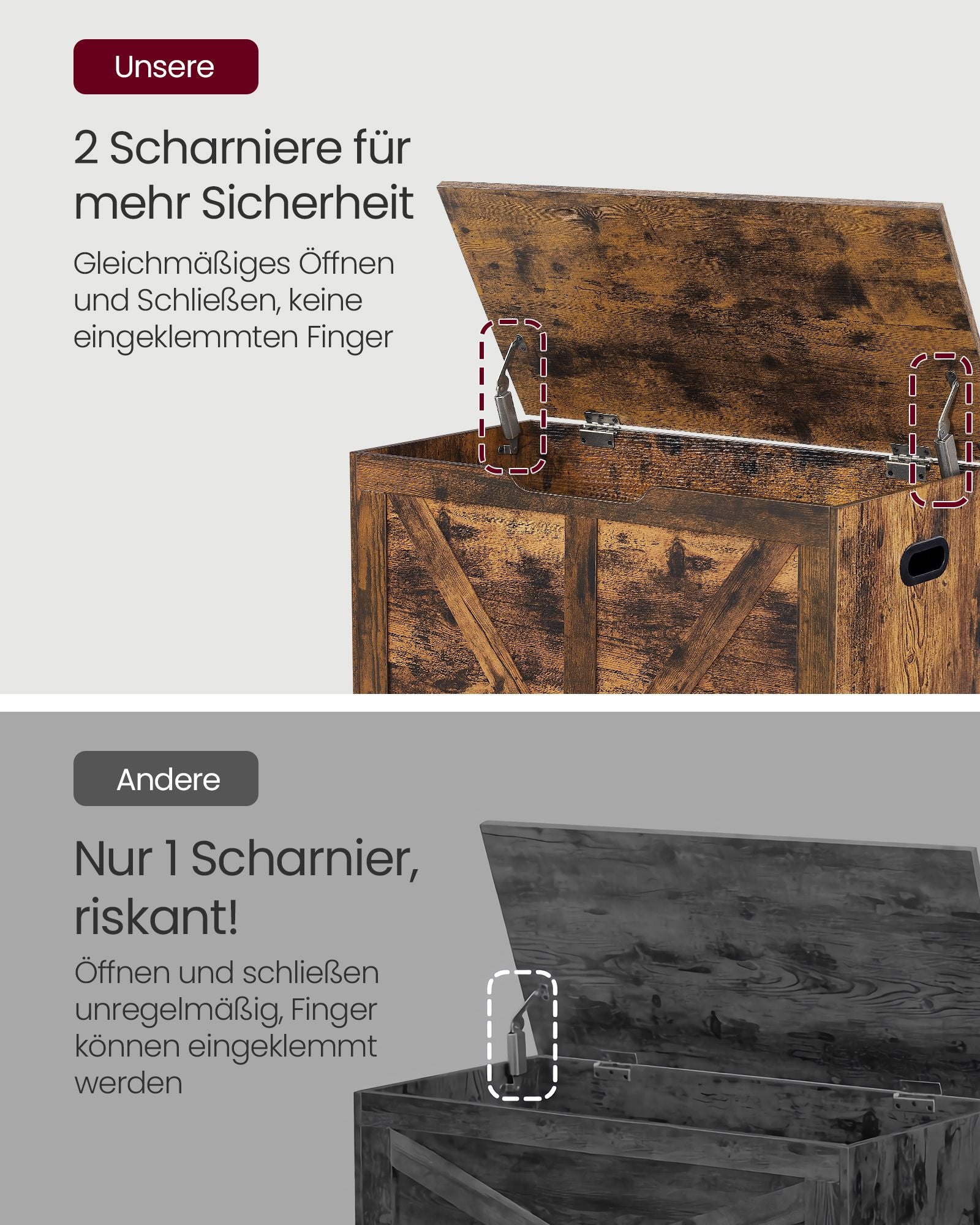 Bank – met opbergruimte – schuurstijl – vintage bruin