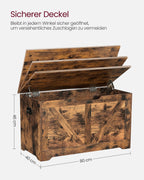 Bank – met opbergruimte – schuurstijl – vintage bruin