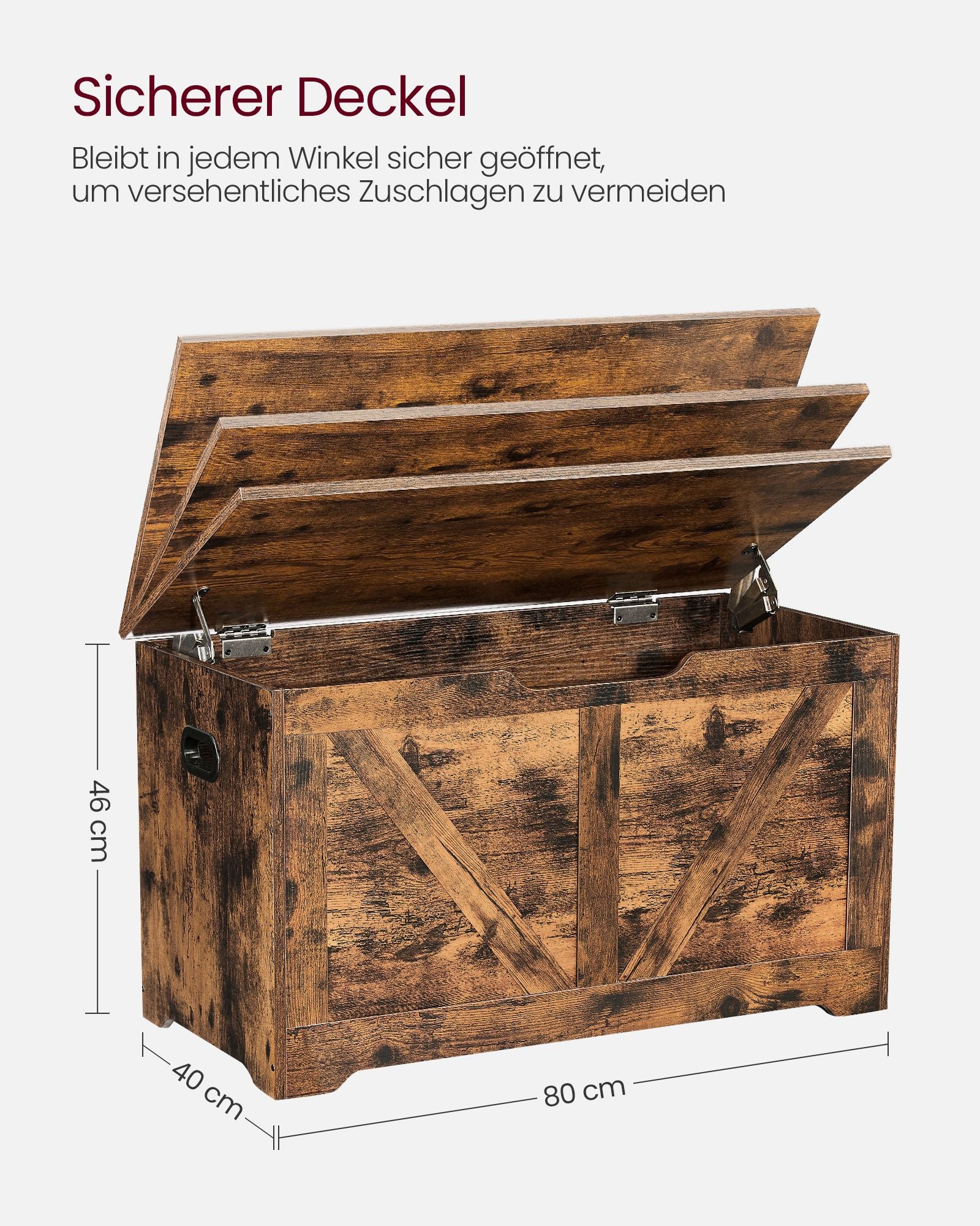 Bank – met opbergruimte – schuurstijl – vintage bruin
