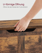 Bank – met opbergruimte – schuurstijl – vintage bruin