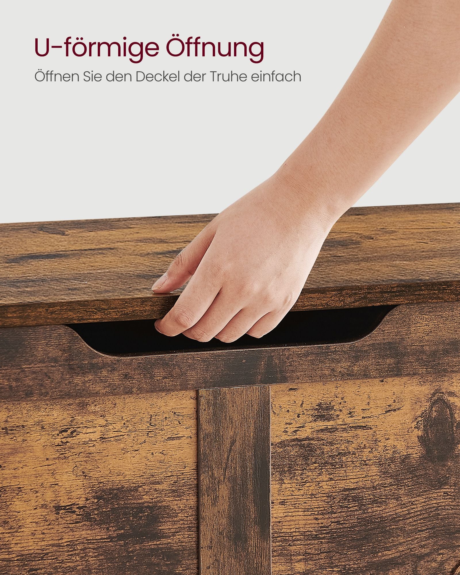Bank – met opbergruimte – schuurstijl – vintage bruin