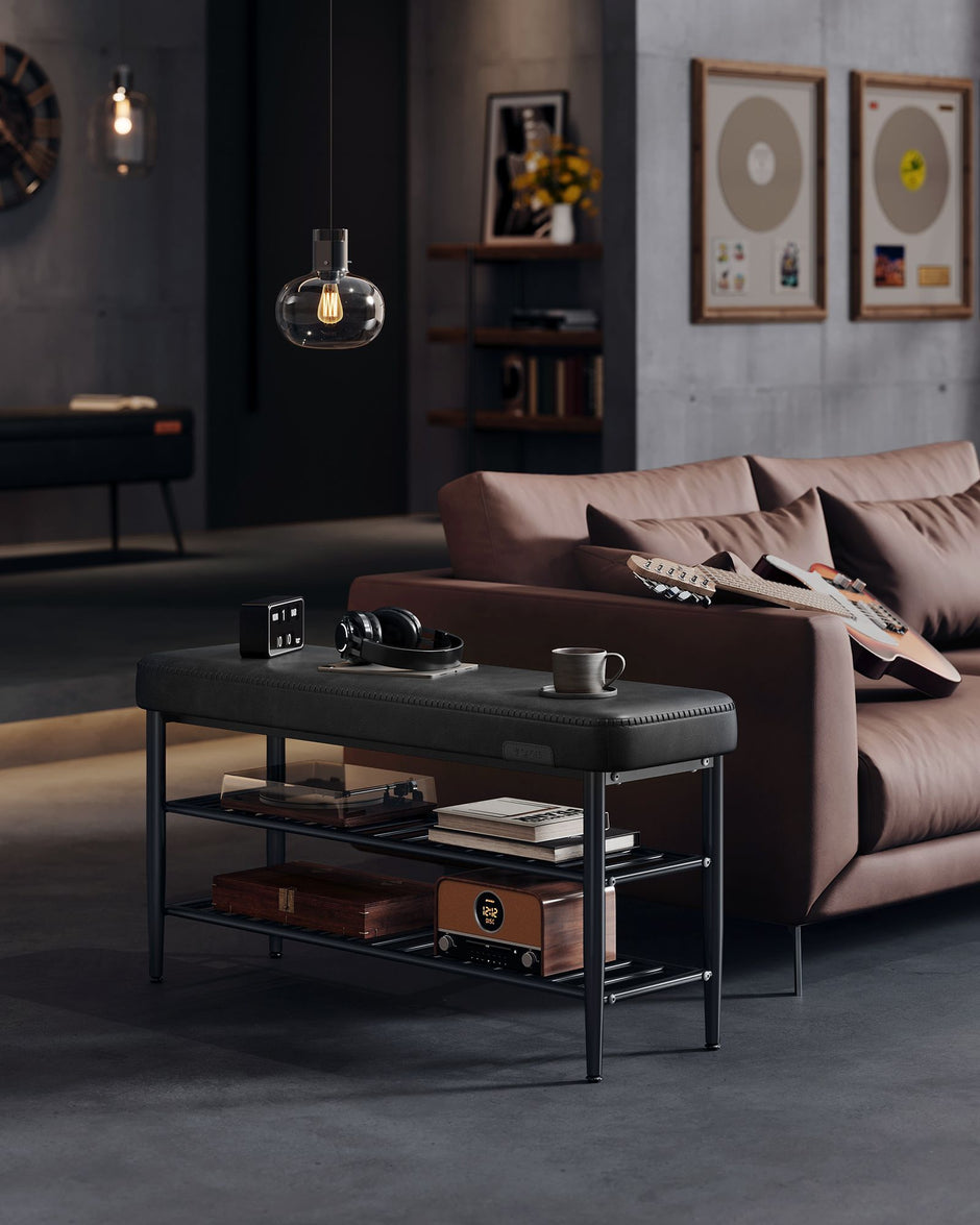 Schoenenbank – met 3 niveaus – tot 135 kg bekastbaar– Kunstleer