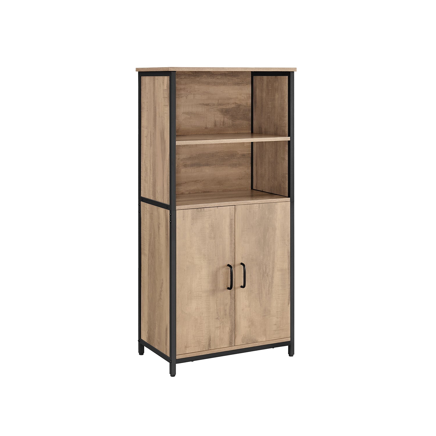 Dressoir - Keukenkast met 2 open vakken - Boekenkast - Bruin