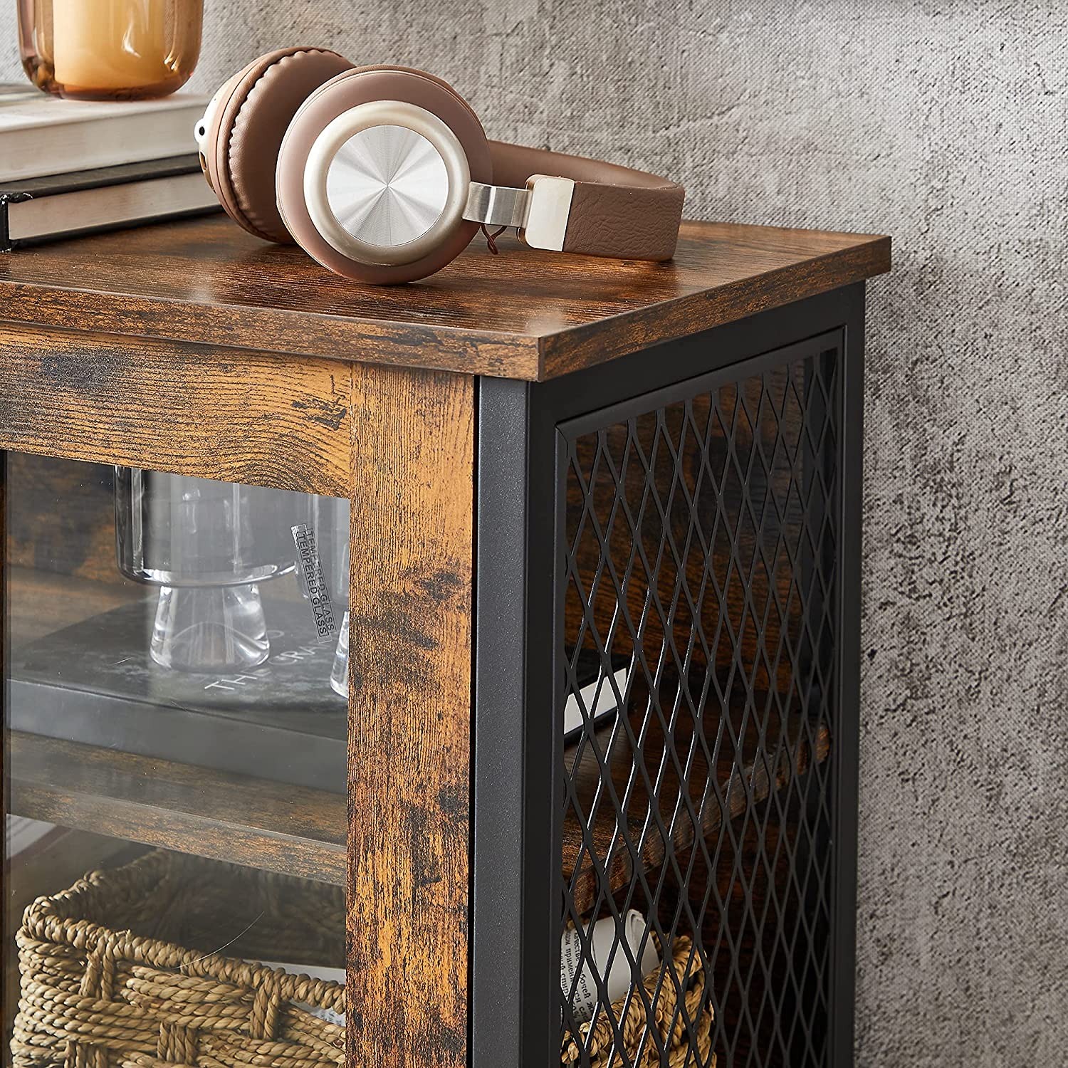Badkamermeubel - Dressoir - Opbergkast - Verstelbare plank - Stalen frame