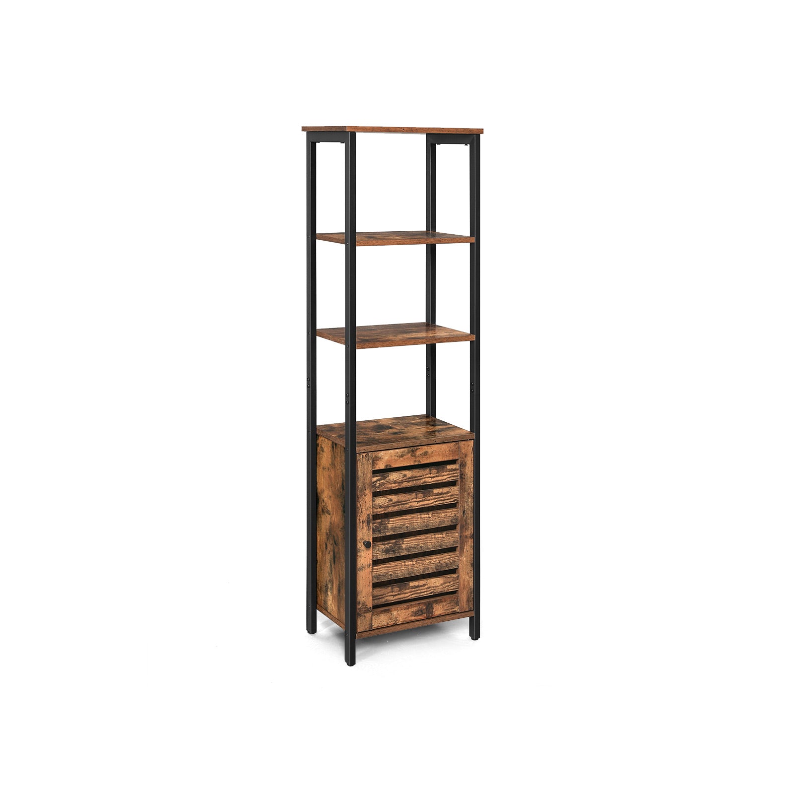 Hoge kast – met 4 open planken