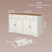 Keukenkast - 140 cm Breed - 2 Lades - 4 Deuren - Wit