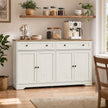 Keukenkast - 140 cm Breed - 2 Lades - 4 Deuren - Wit