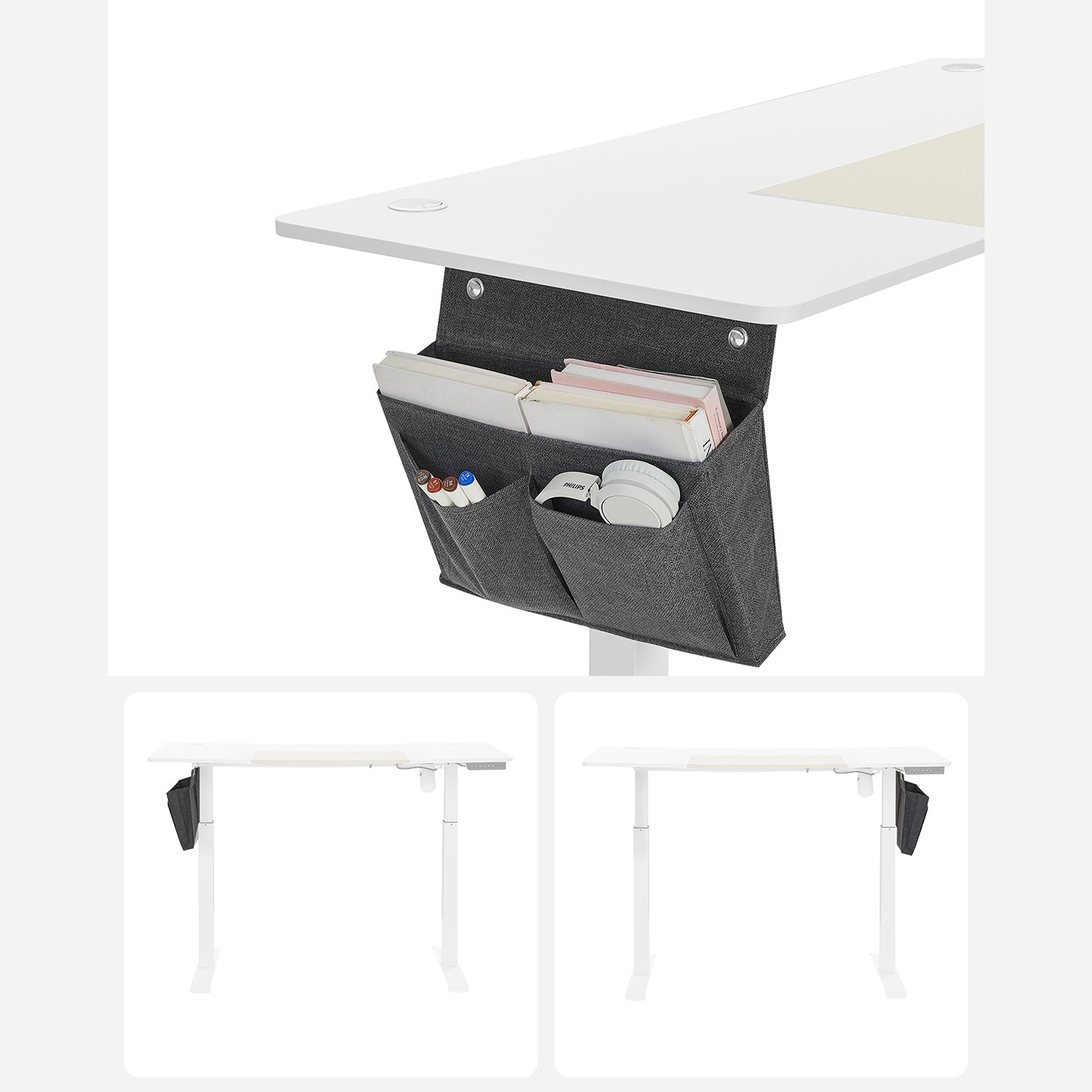 Zit-sta bureau – Elektrisch verstelbaar – Wit