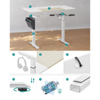 Zit-sta bureau – Elektrisch verstelbaar – Wit