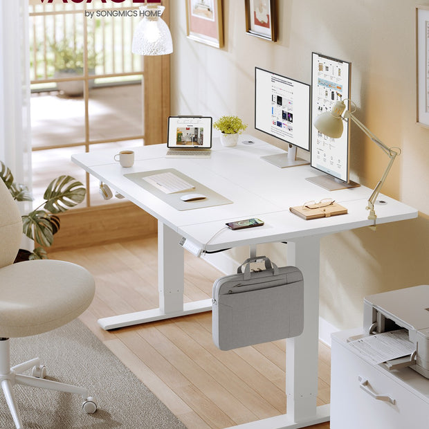 Elektrisch Zit-Sta Bureau - 120 x 80 cm - USB-C-Poort - Wit