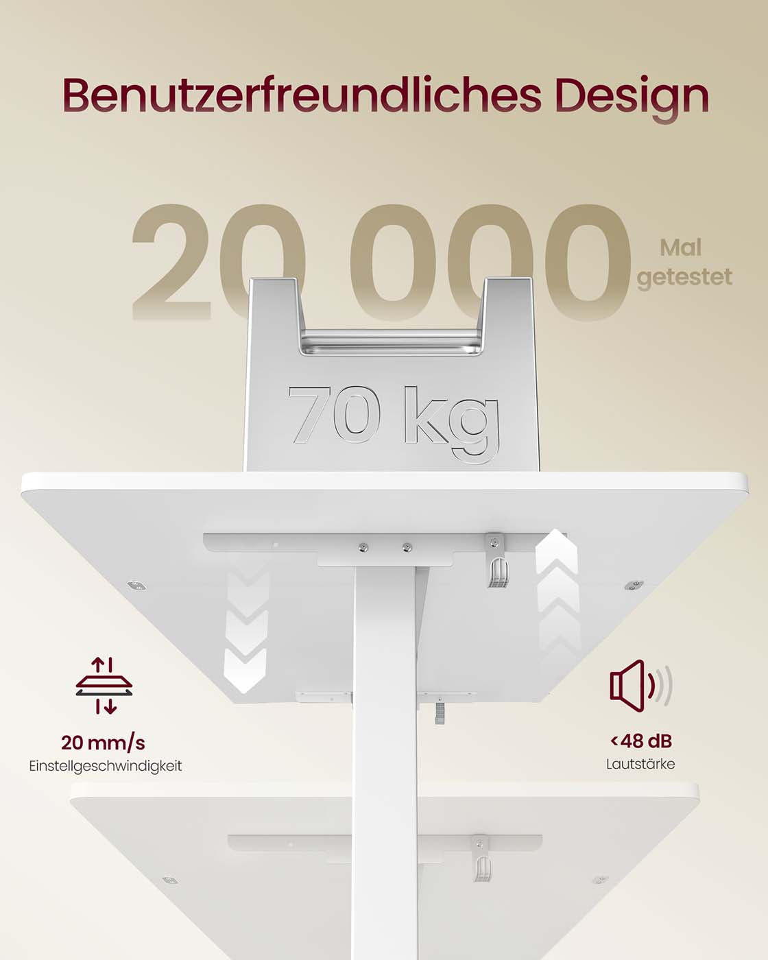 Elektrisch Bureau (Zit-Sta) - 140 x 70 cm - In hoogte Verstelbaar (72-120cm) - Memoriefunctie - USB C aansluiting