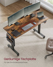 Elektrisch Zit-Sta Bureau - 140 x 60 cm - 4 Geheugenstanden - Vintage Bruin